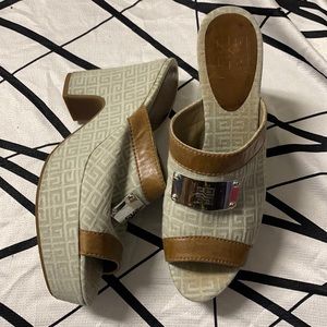 Givenchy Vintage Logo Platform Slides in Good Used Condition